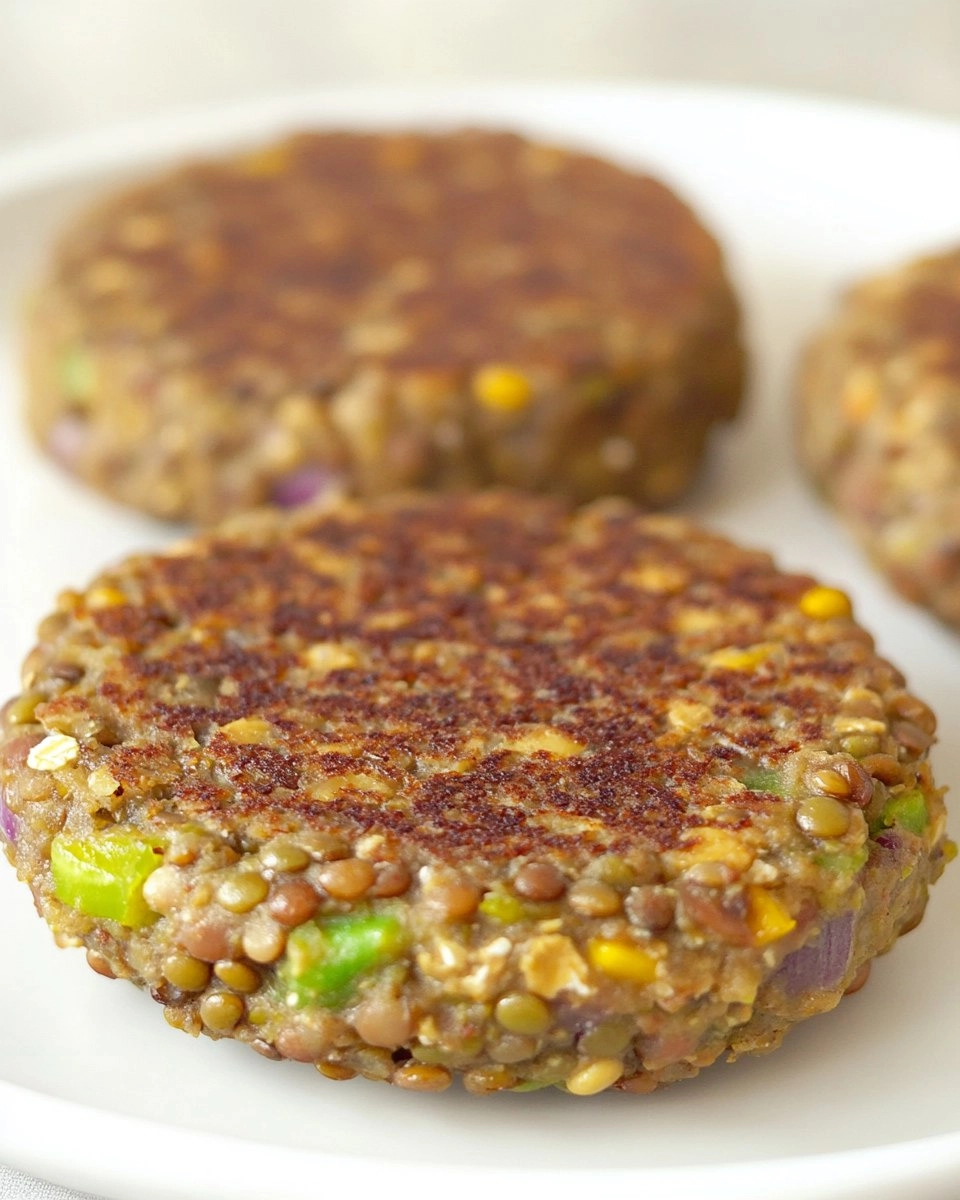 Hambúrguer de lentilha com aveia