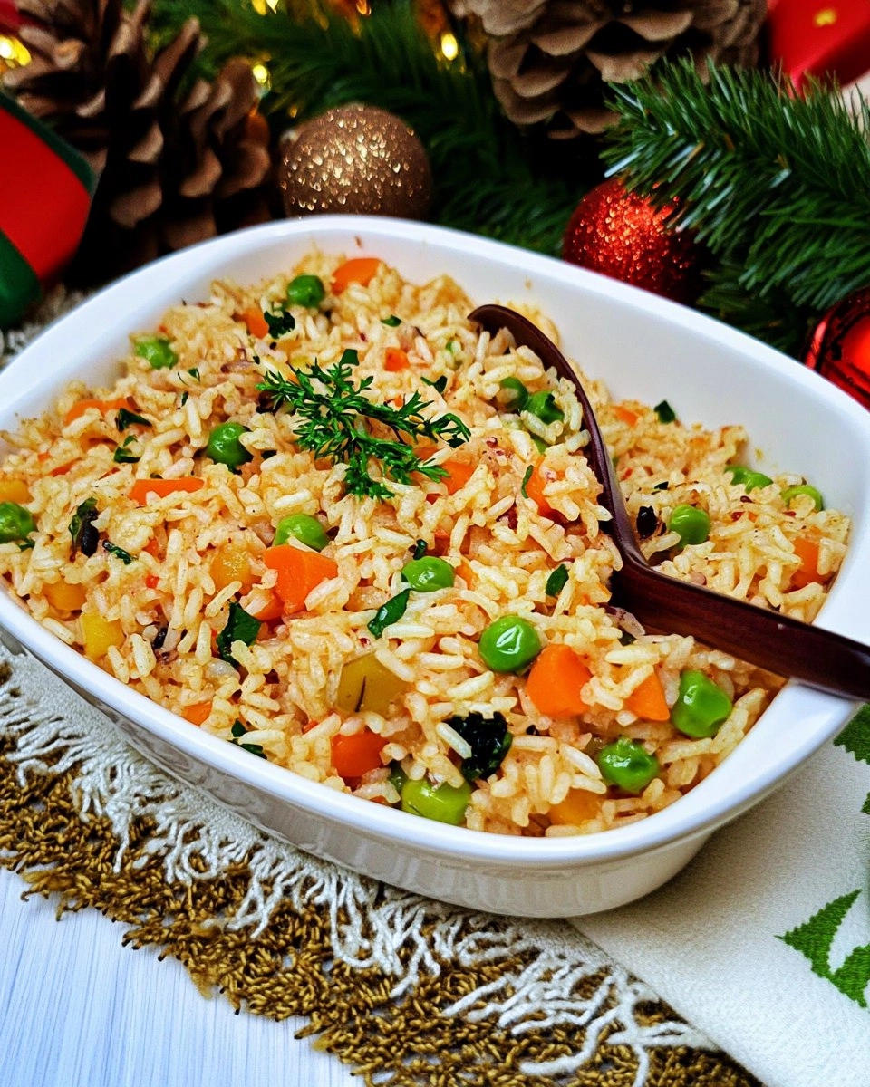 Arroz Colorido de Natal Simples