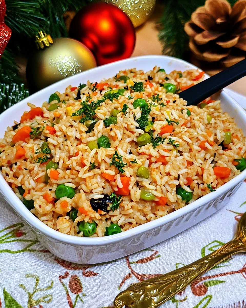 Arroz Colorido de Natal Simples
