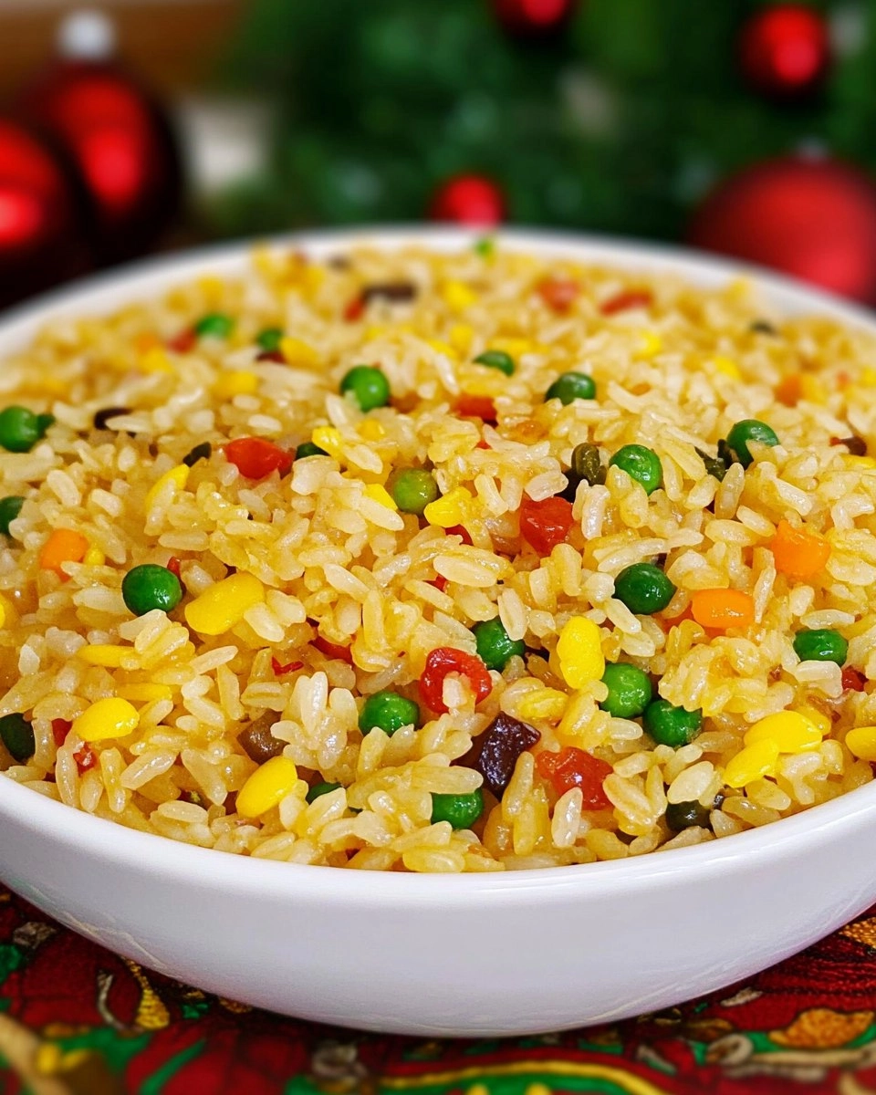 Arroz Colorido para fazer no Natal