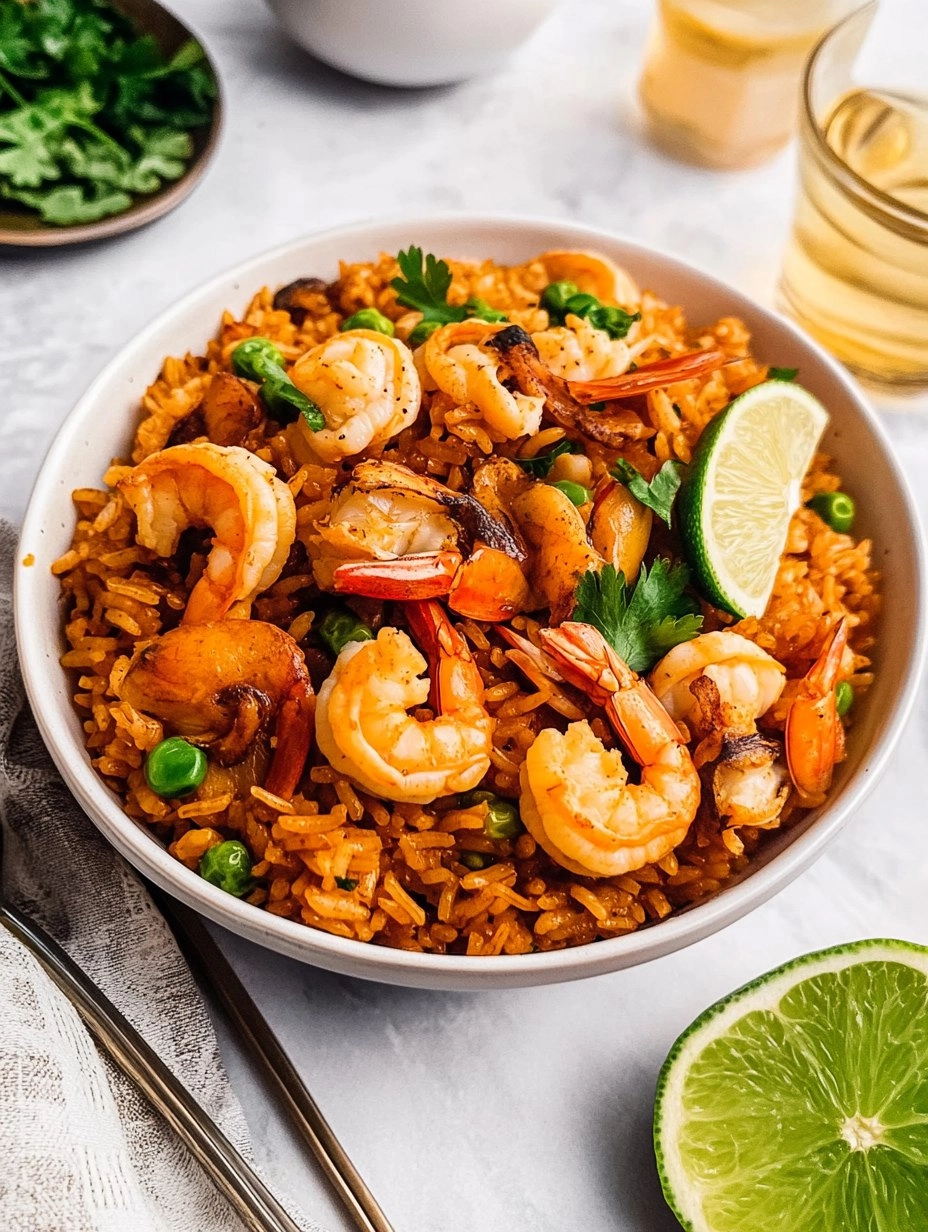 Arroz especial com mariscos