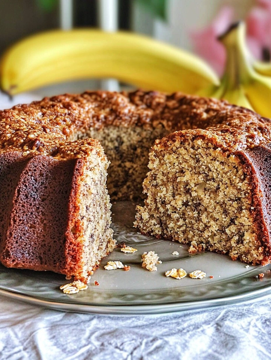 Bolo de banana com aveia (sem açúcar)