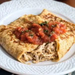 Receita-de-Panqueca-de-aveia-com-frango-desfiado