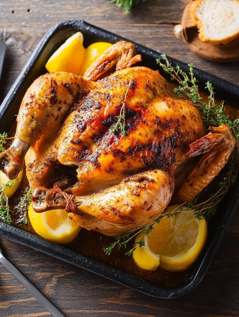 Frango assado natalino