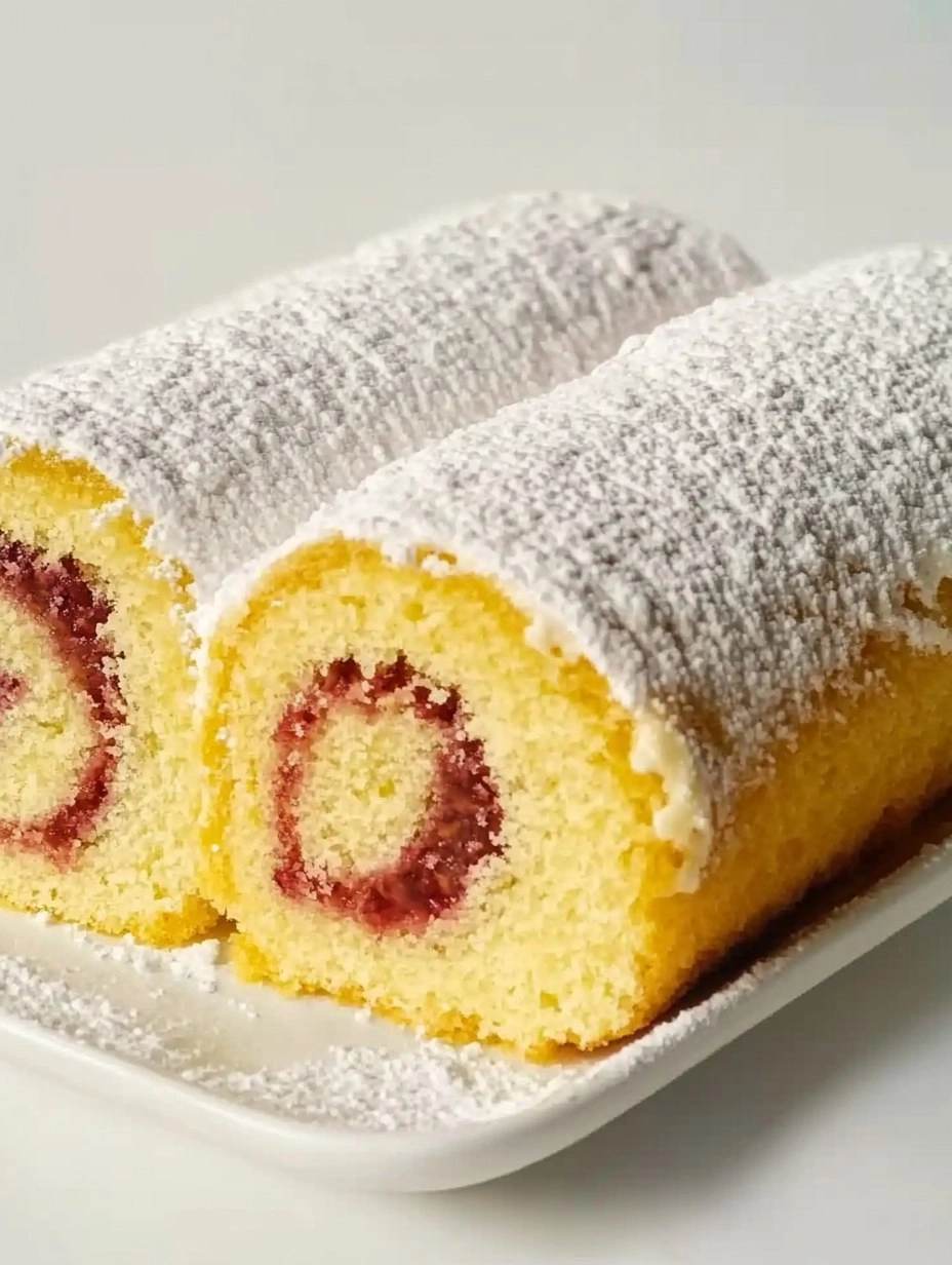 Rocambole de goiabada com massa de pão de ló