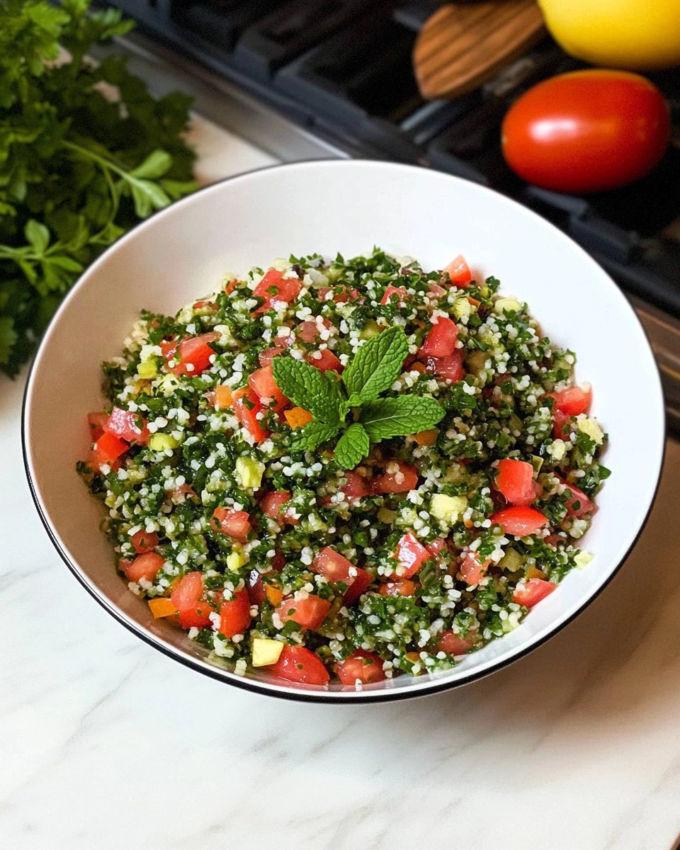 Tabule com hortelã e tomate