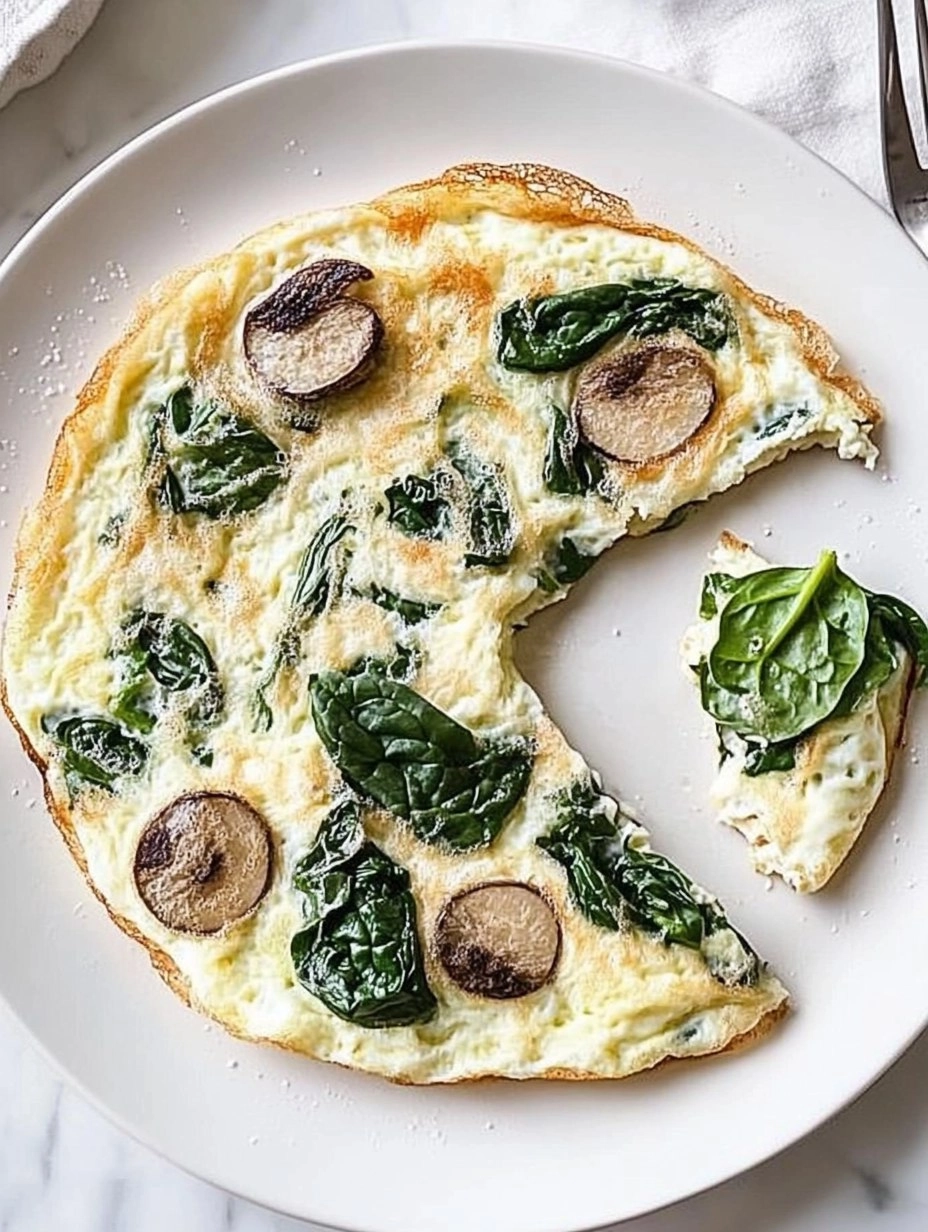 Omelete De Claras Com Espinafre