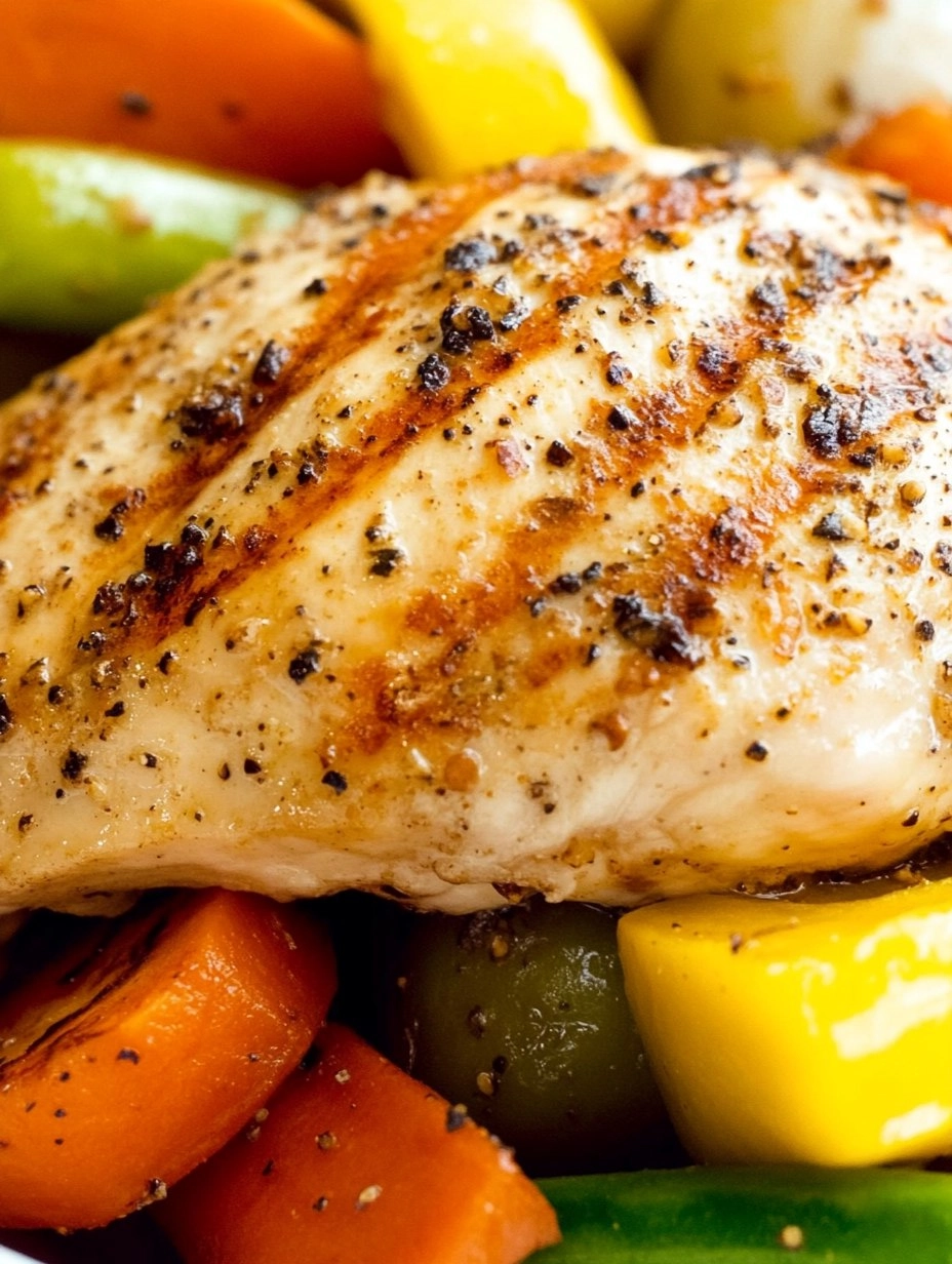 Frango Grelhado Com Legumes No Vapor