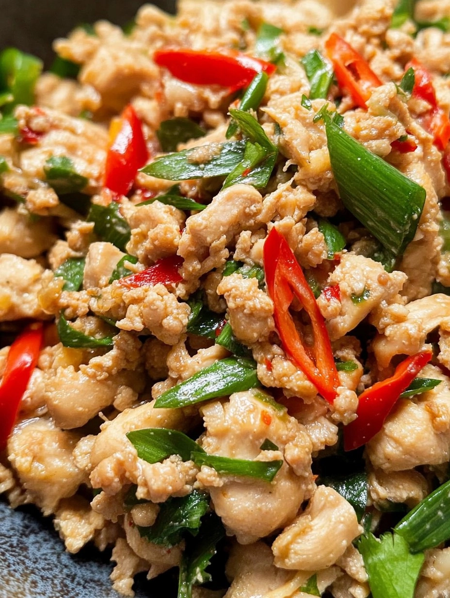 Frango Thai Moidinho Delicioso Ou Laab Gai